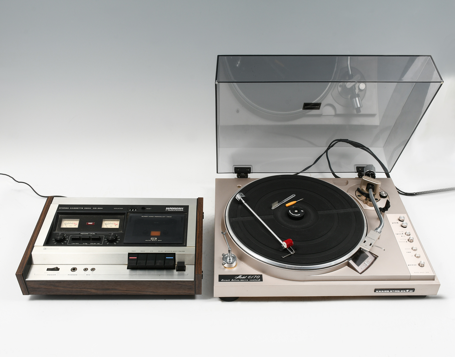 MARANTZ CASSETTE DECK & RECORD PLAYER: