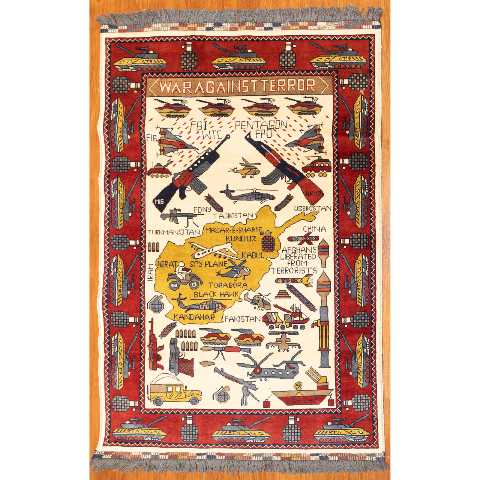 AFGHAN WAR RUG, 3.3 X 5.9 Fourth