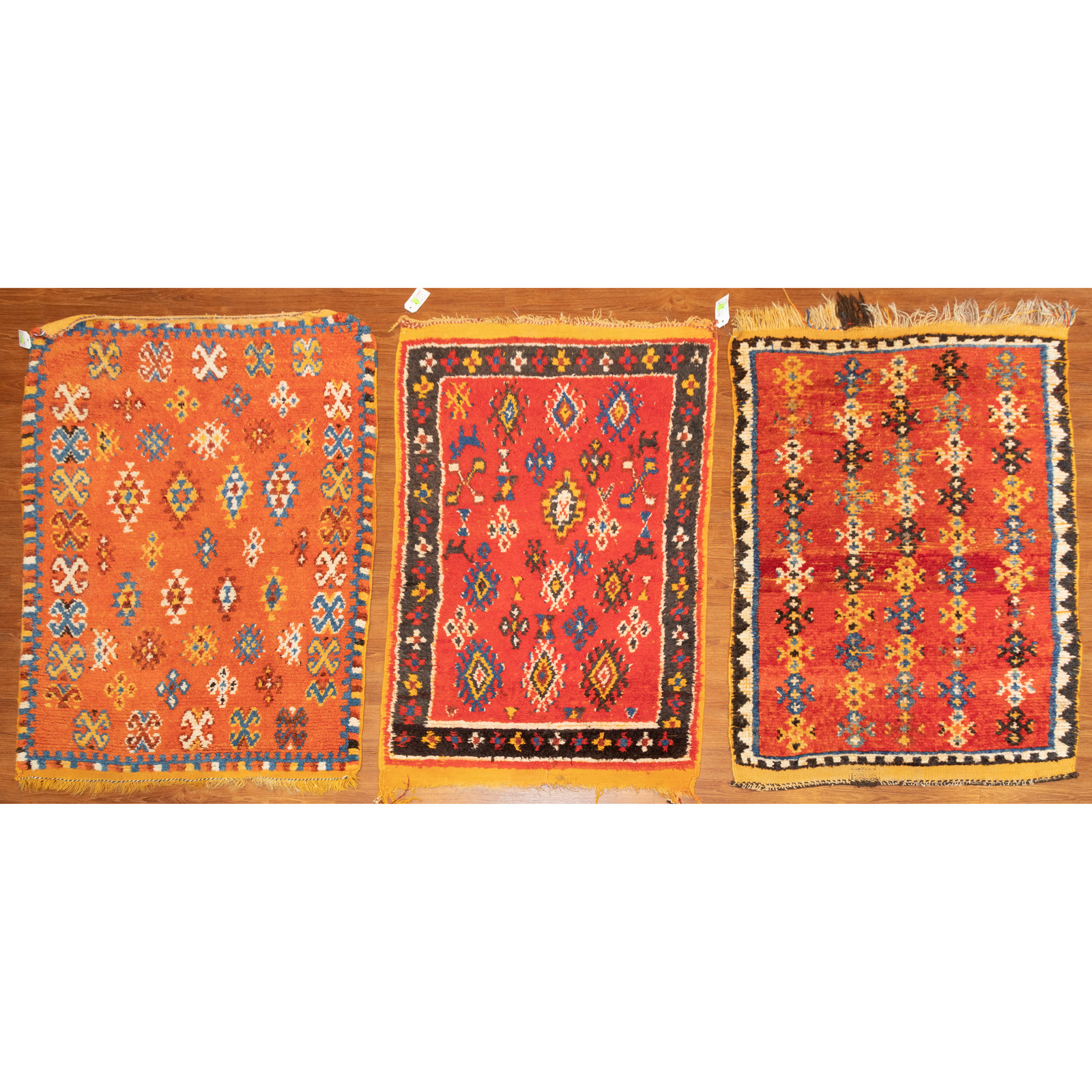 THREE BERBER TRIBAL DESIGN RUGS  36a79e