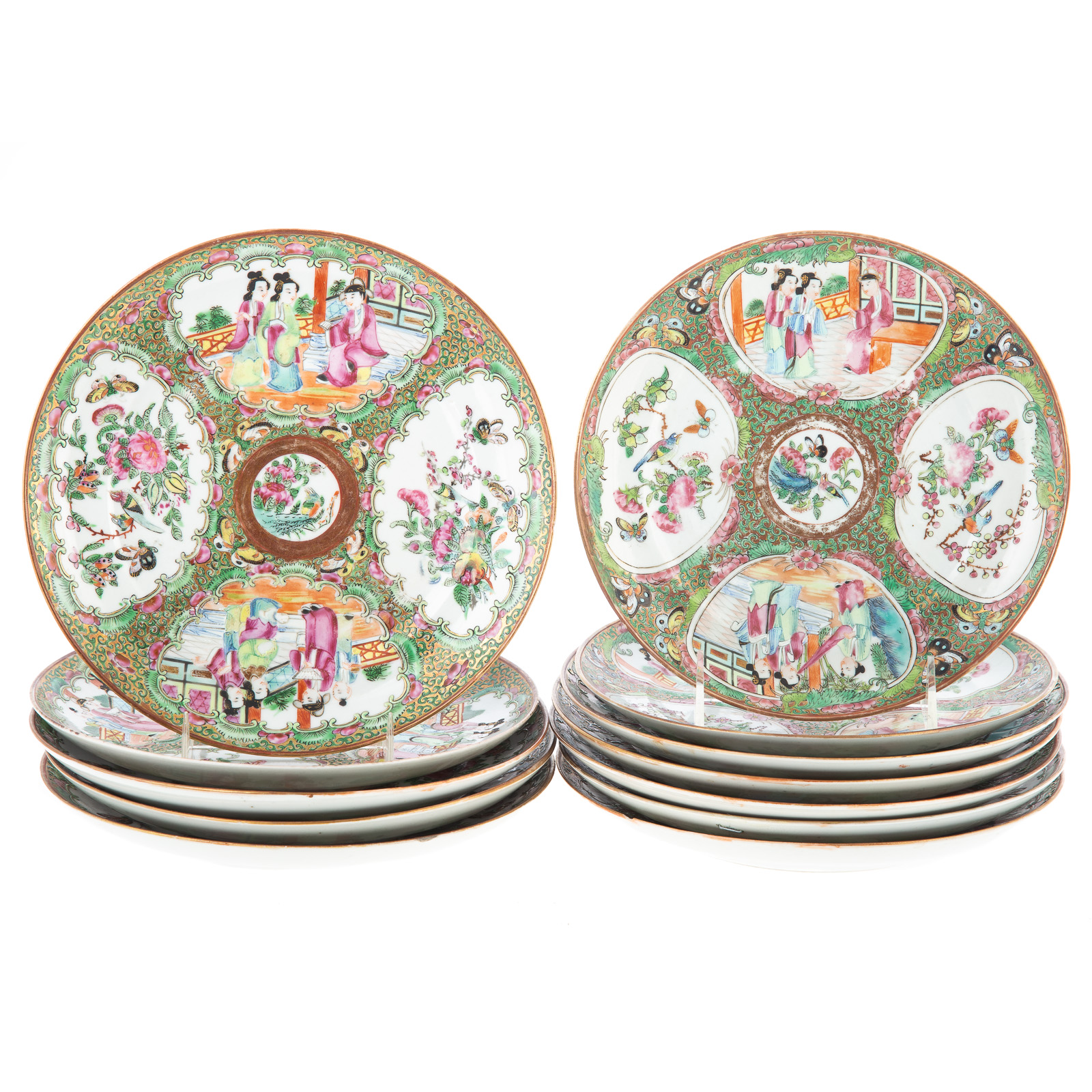 12 ROSE MEDALLION LUNCH PLATES 36a83a