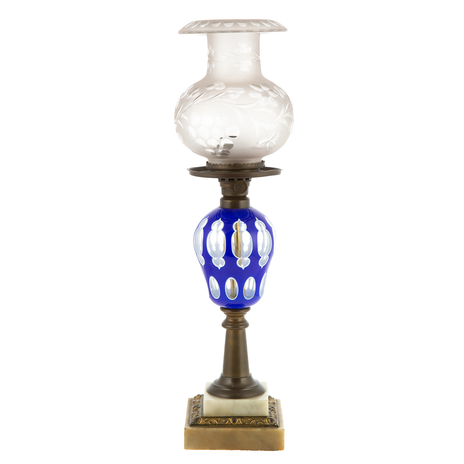 BOSTON & SANDWICH GLASS OIL LAMP