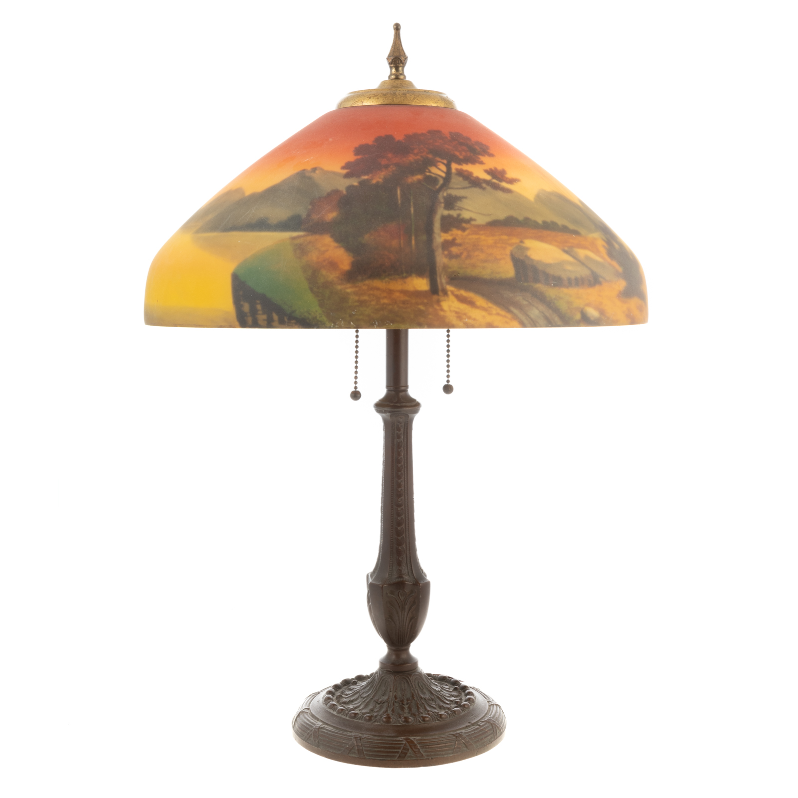 ARTS & CRAFTS TABLE LAMP & REVERSE