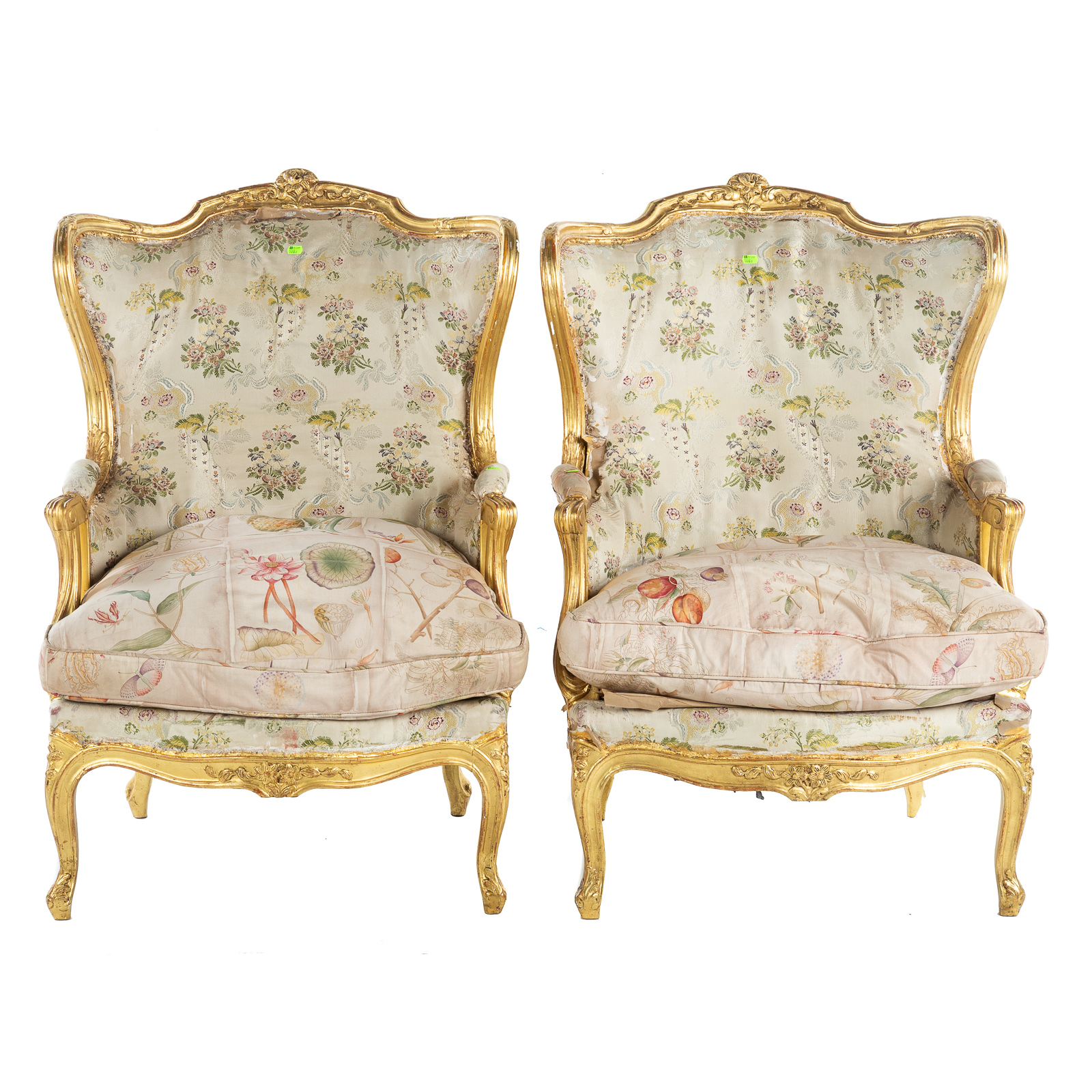 A PAIR OF LOUIS XV STYLE GILTWOOD