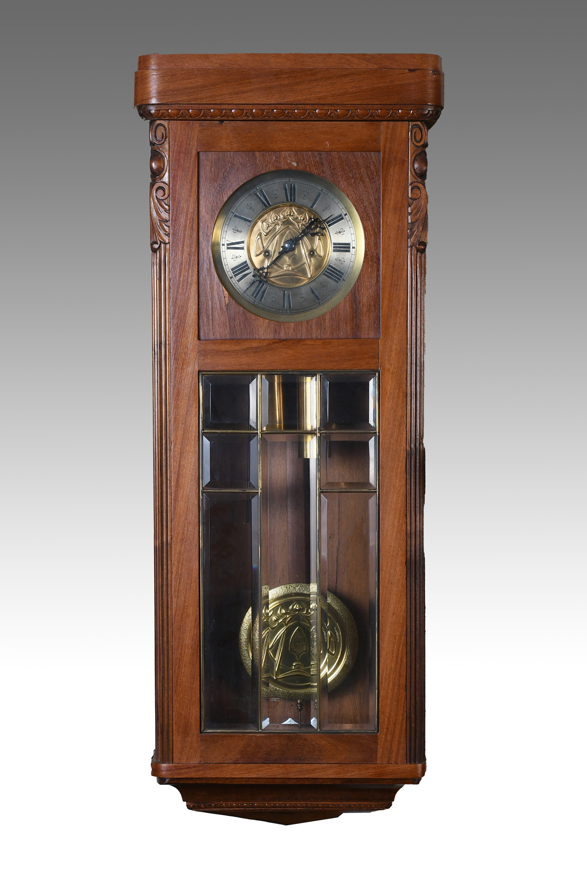 ANTIQUE GERMAN WALL CLOCK: Max Bohnel