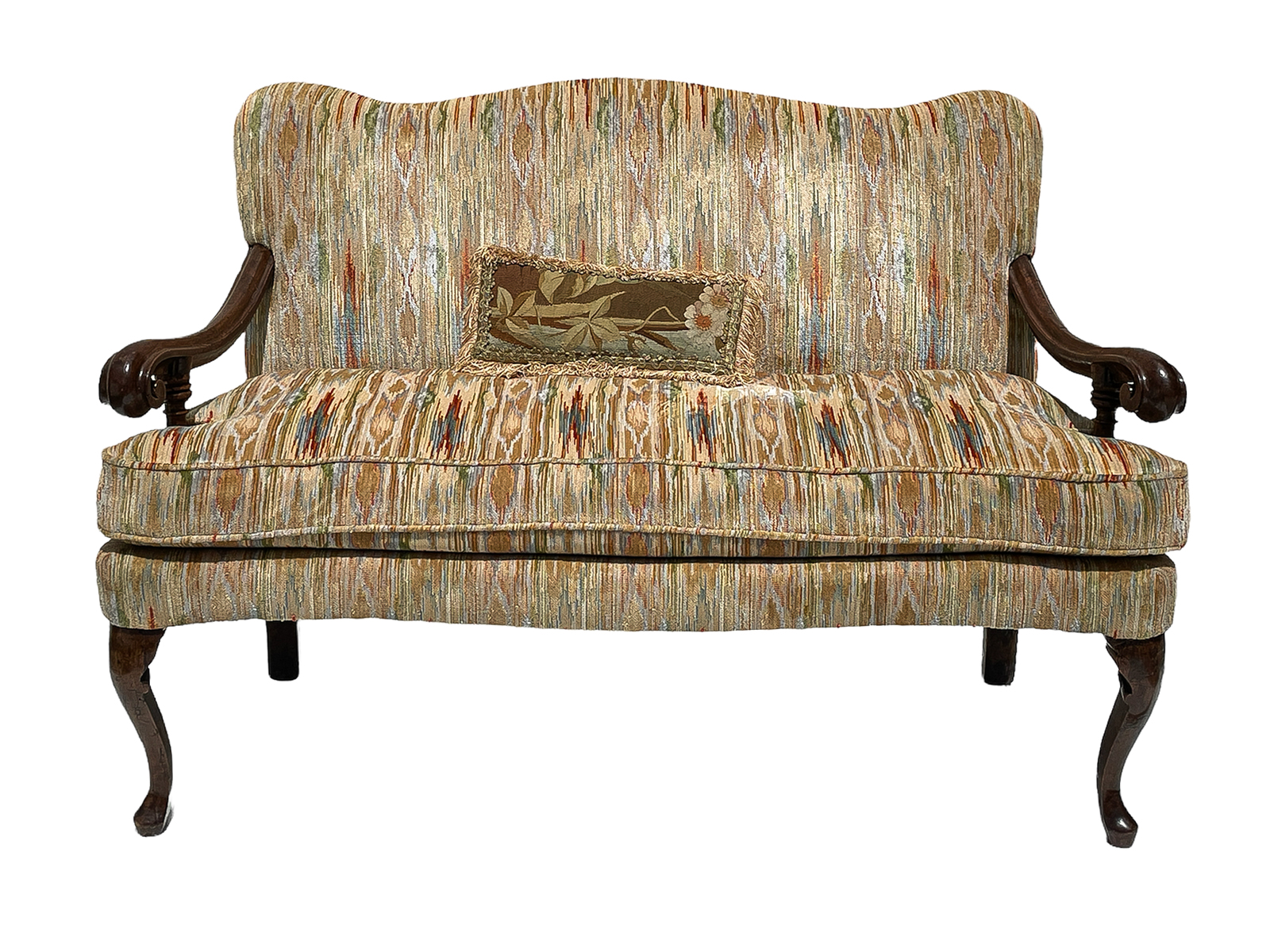 QUEEN ANNE STYLE SETTEE Early 36a931