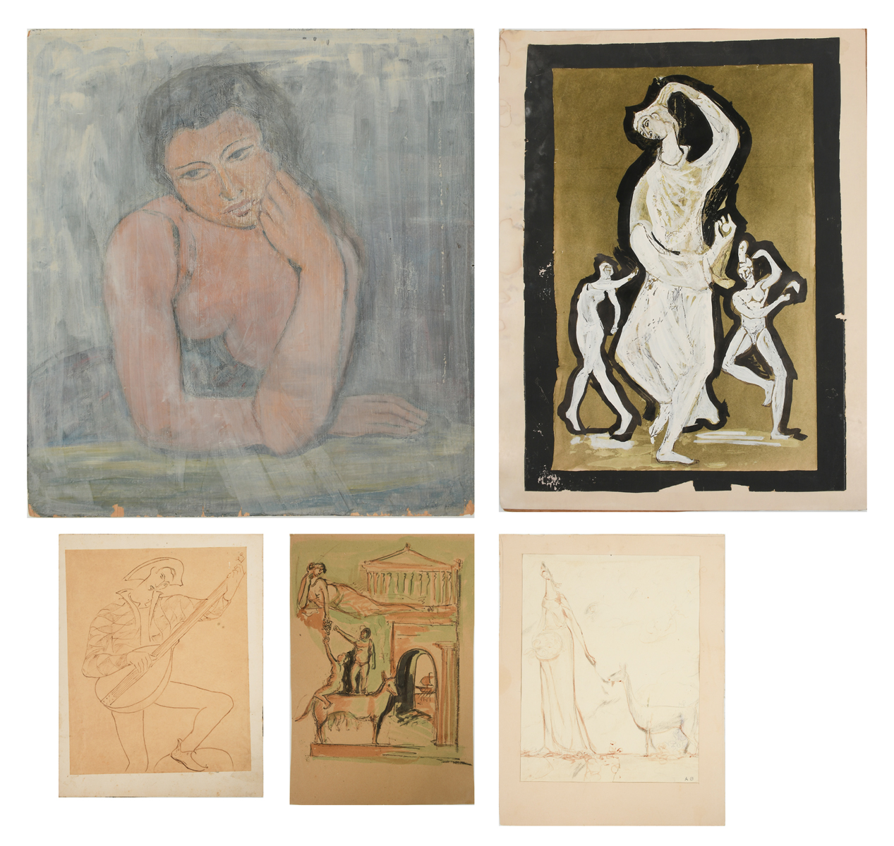 5PC. ARTHUR GERLACH PAINTING LOT: