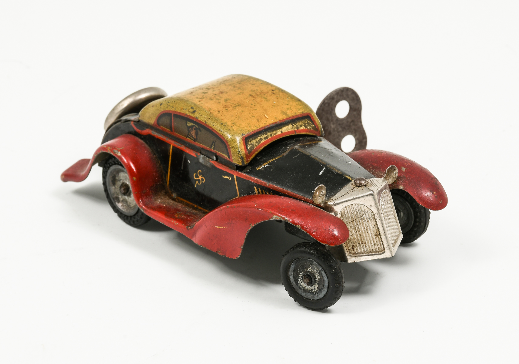 GERMAN TIN WIND UP TOY CAR Early 36a95a