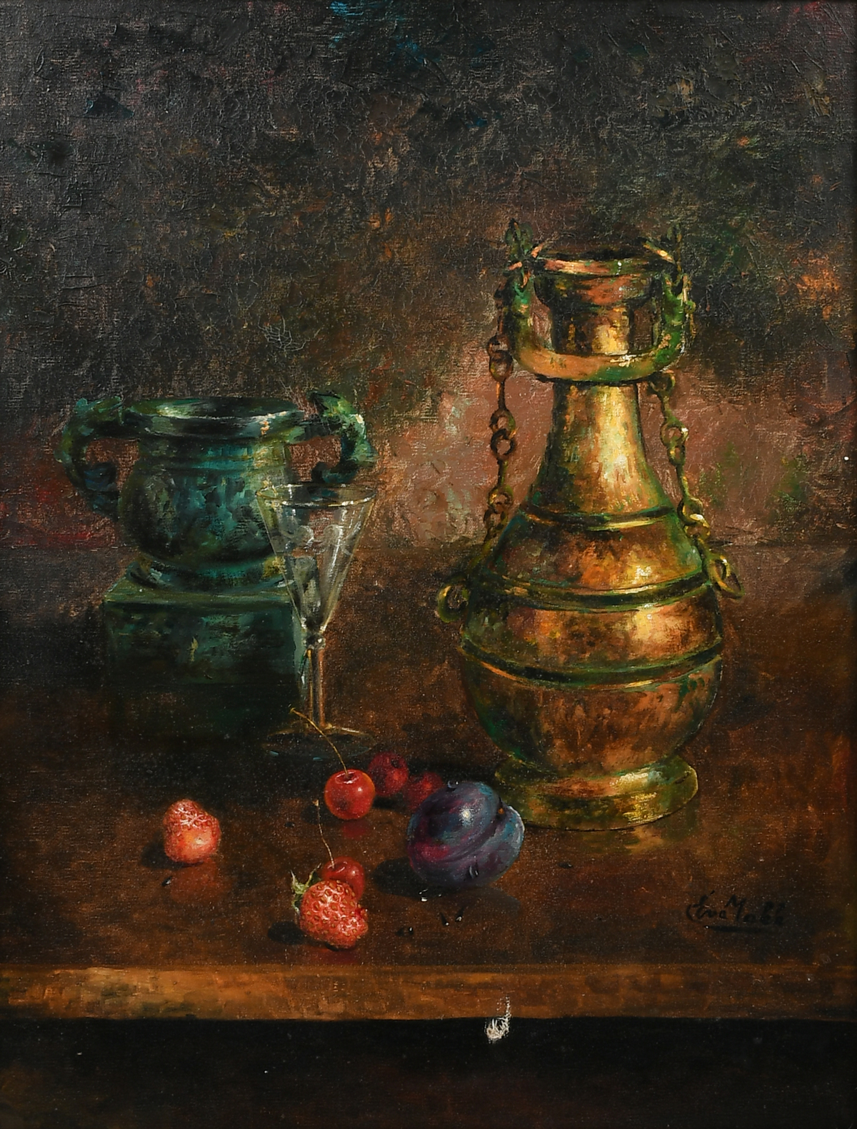 THREE EVA MAKK STILL LIFE PAINTINGS  36a953