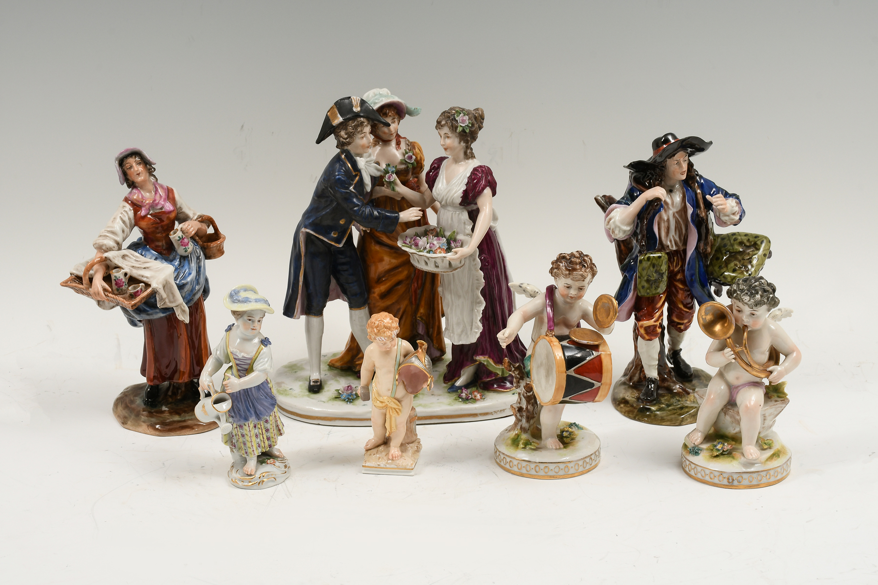 7 PC. GERMAN & AUSTRIAN PORCELAIN COLLECTION: