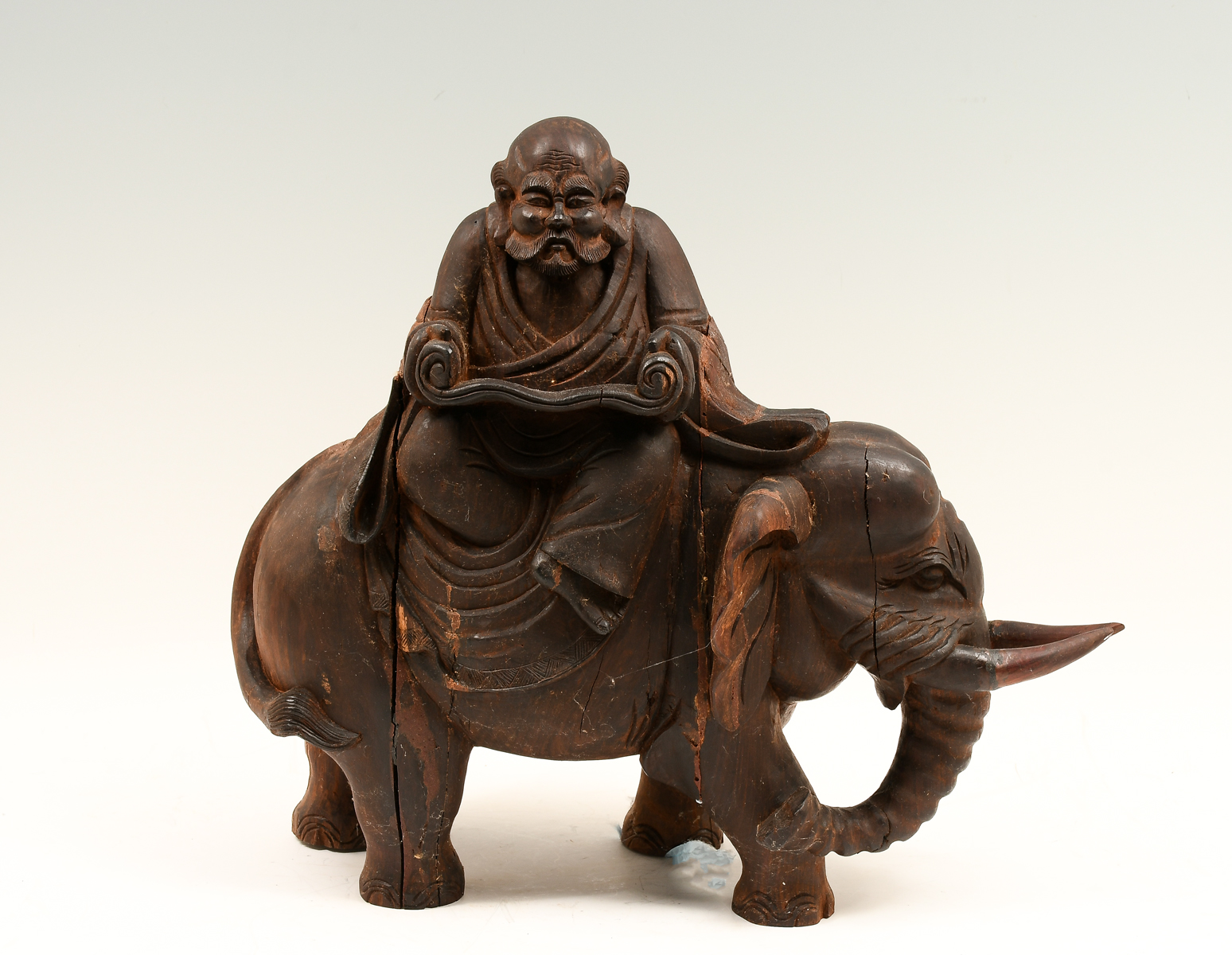 CARVED 19TH CENTURY ASIAN ELEPHANT 36a977