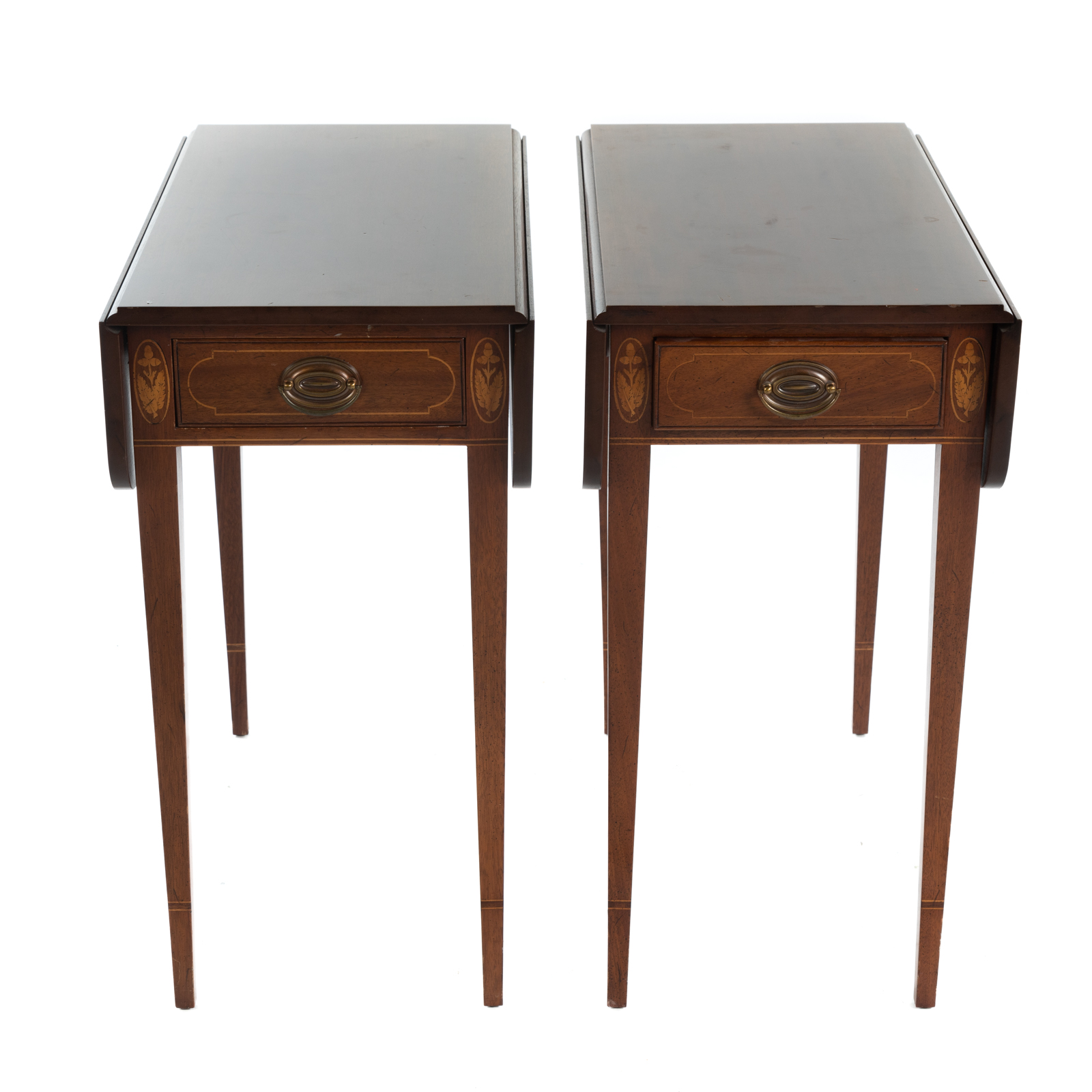 A PAIR OF BIGGS FEDERAL STYLE INLAID