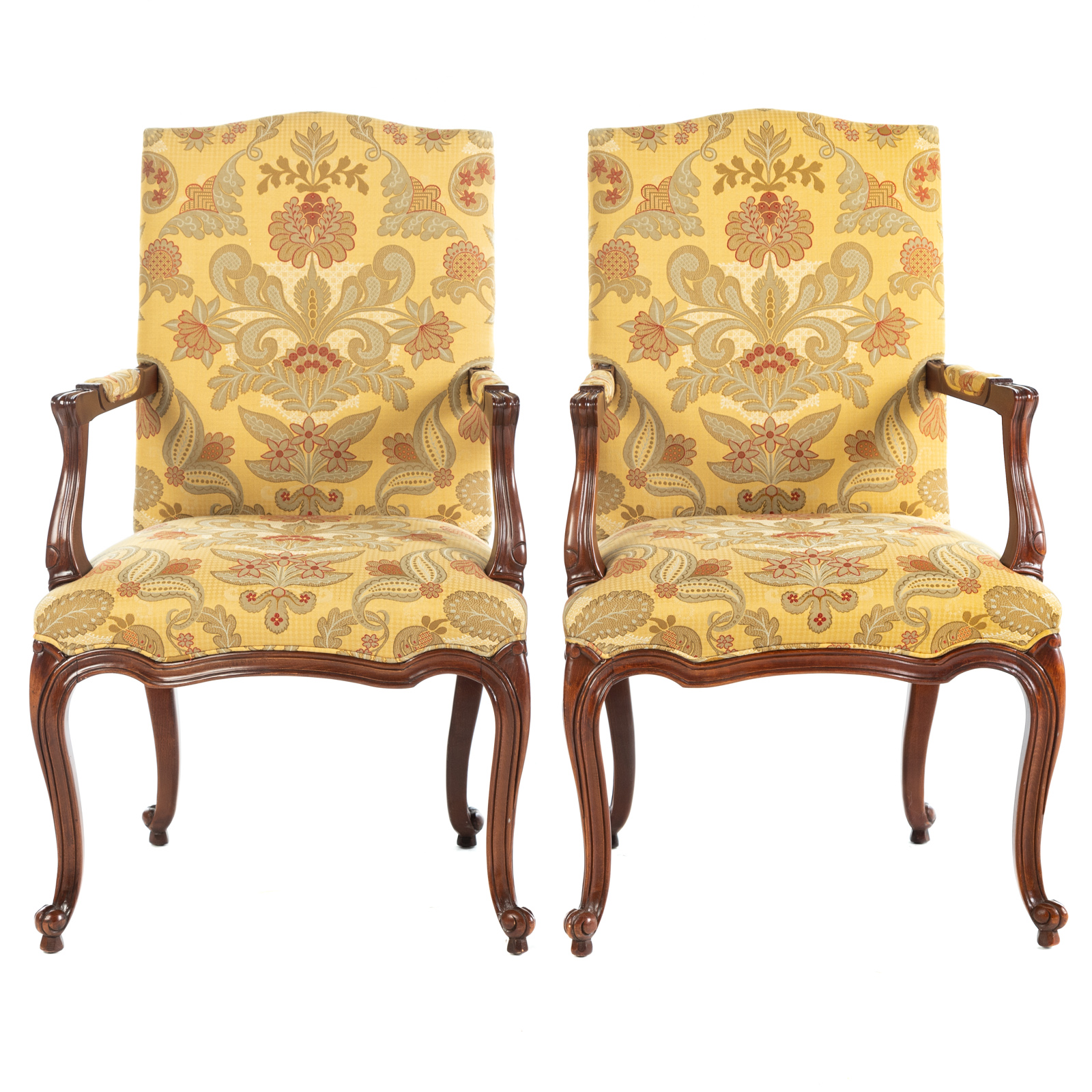 A PAIR OF HICKORY CHAIR LOUIS XV