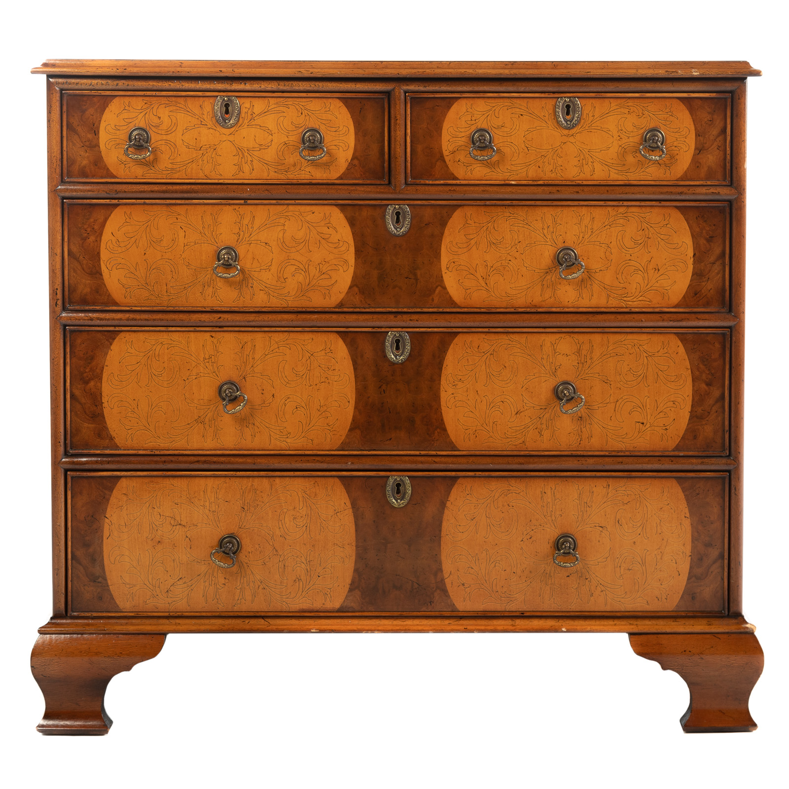GEORGIAN STYLE INLAID CHEST OF 36a9aa