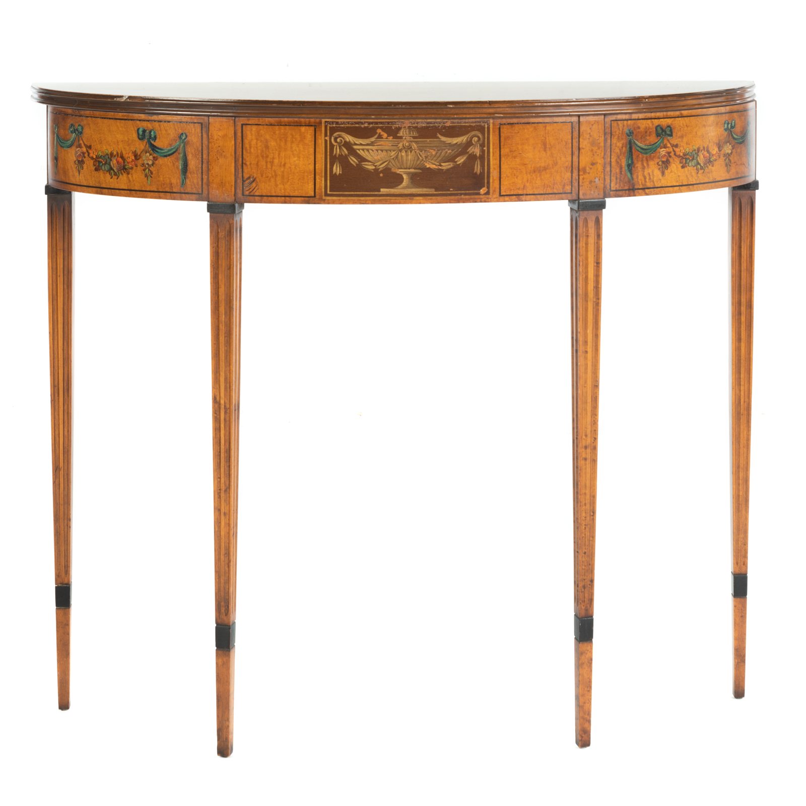 ADAM STYLE DEMILUNE HALL TABLE 36a9c4