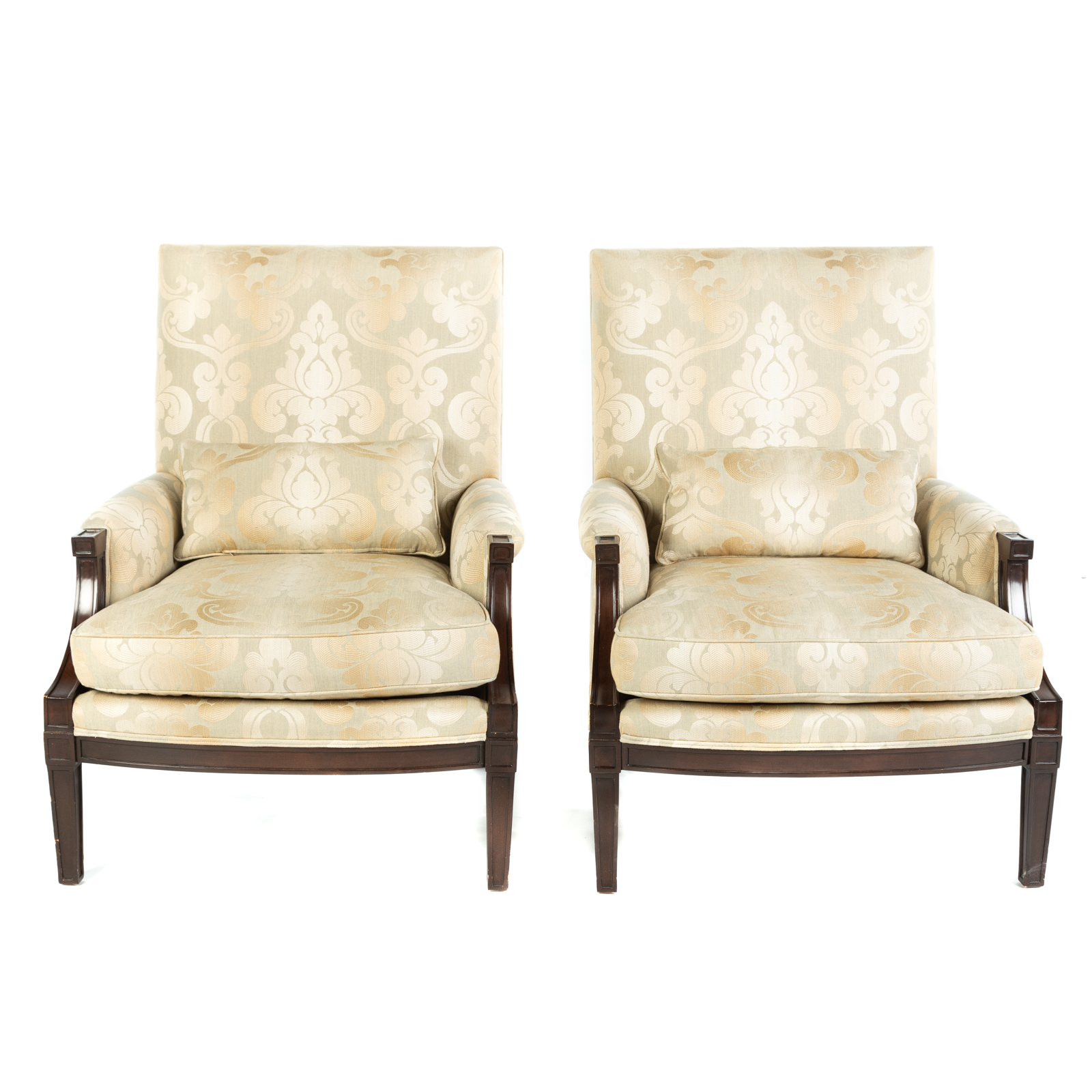 PAIR REGENCY STYLE CUSTOM UPHOLSTERED 36a9c7