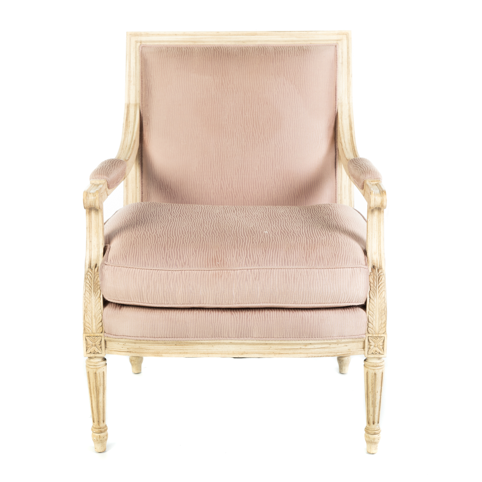 LOUIS XVI STYLE PAINTED WOOD UPHOLSTERED