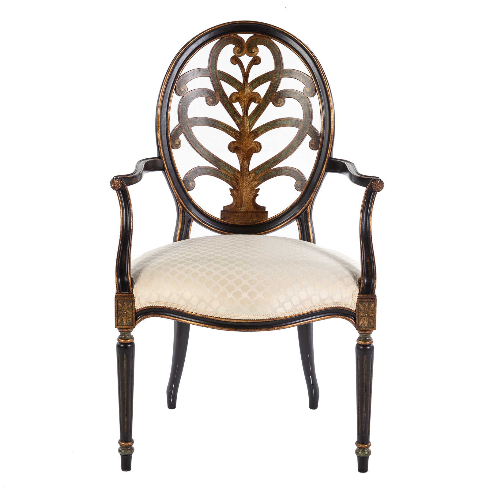 LOUIS XVI STYLE PAINTED WOOD CHAIR