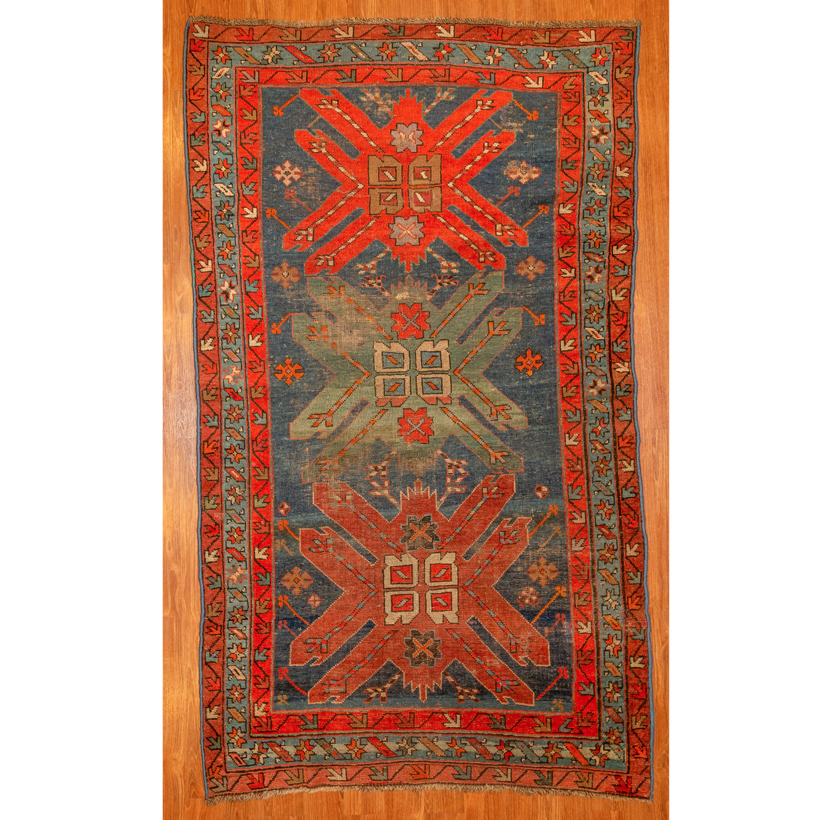 SEMI-ANTIQUE CHELABERD KAZAK RUG,