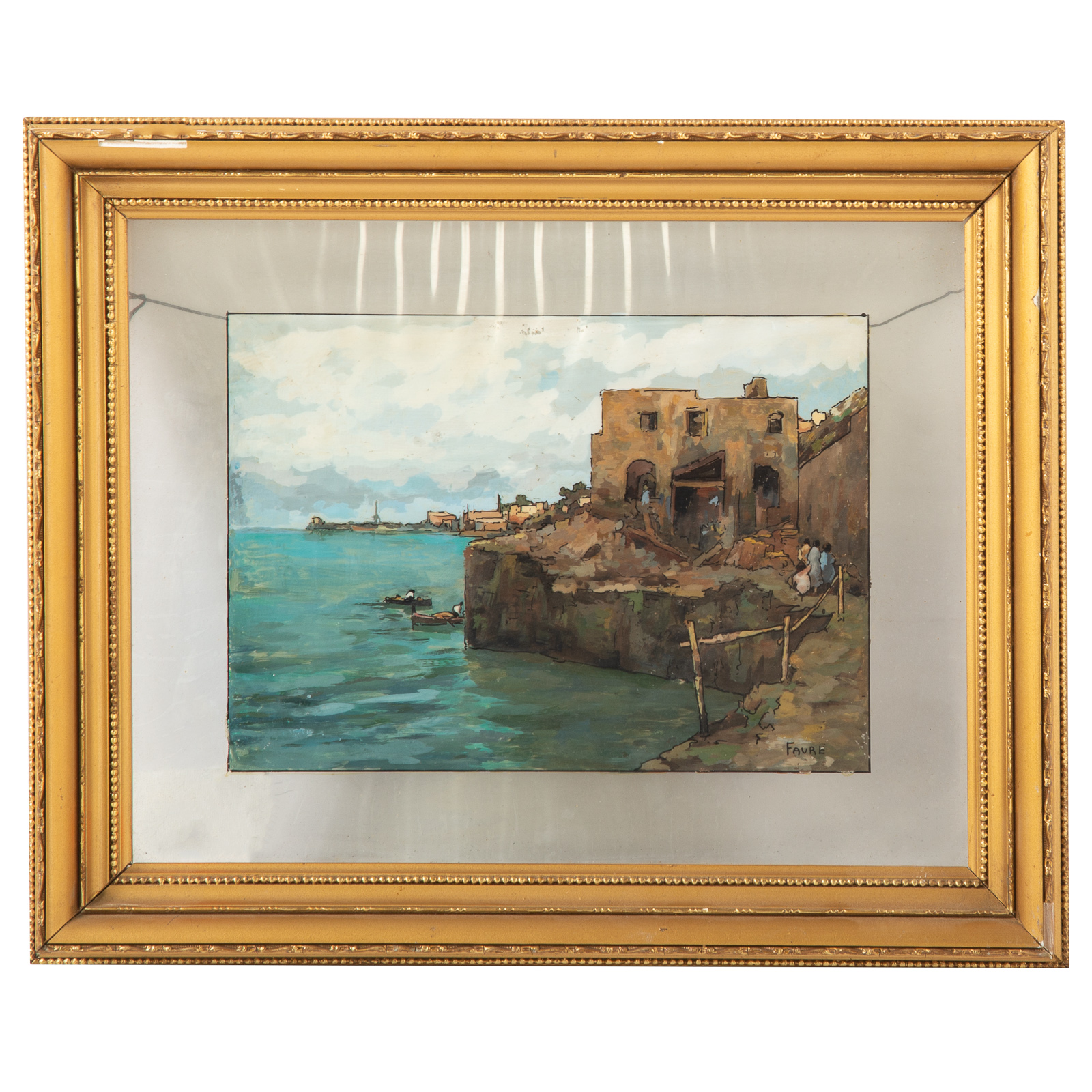 FAURE SEASCAPE DOUBLE SIDED TEMPERA 36aaa7