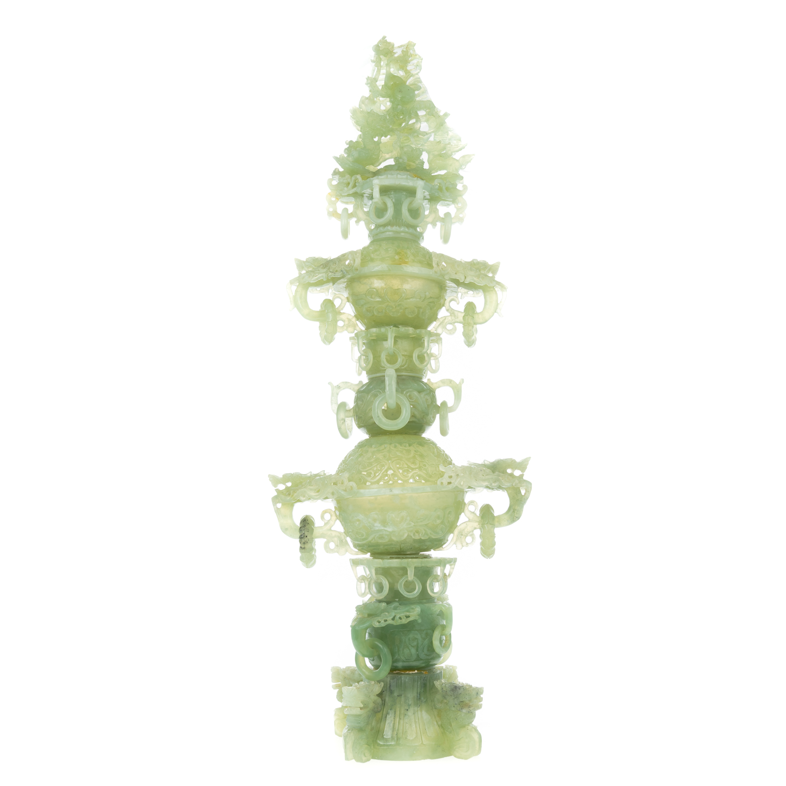 CHINESE CARVED JADE SECTIONAL CENSER 36aac9