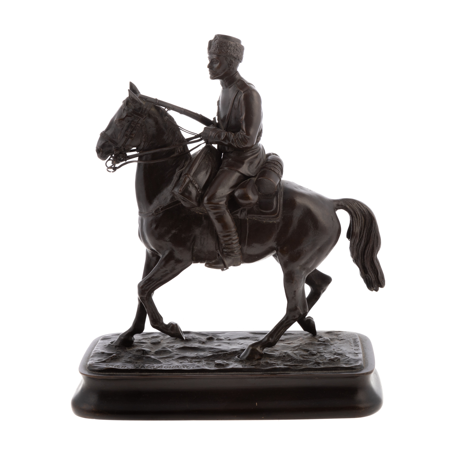 ALEXANDER SAFONOV, MOUNTED COSSACK BRONZE