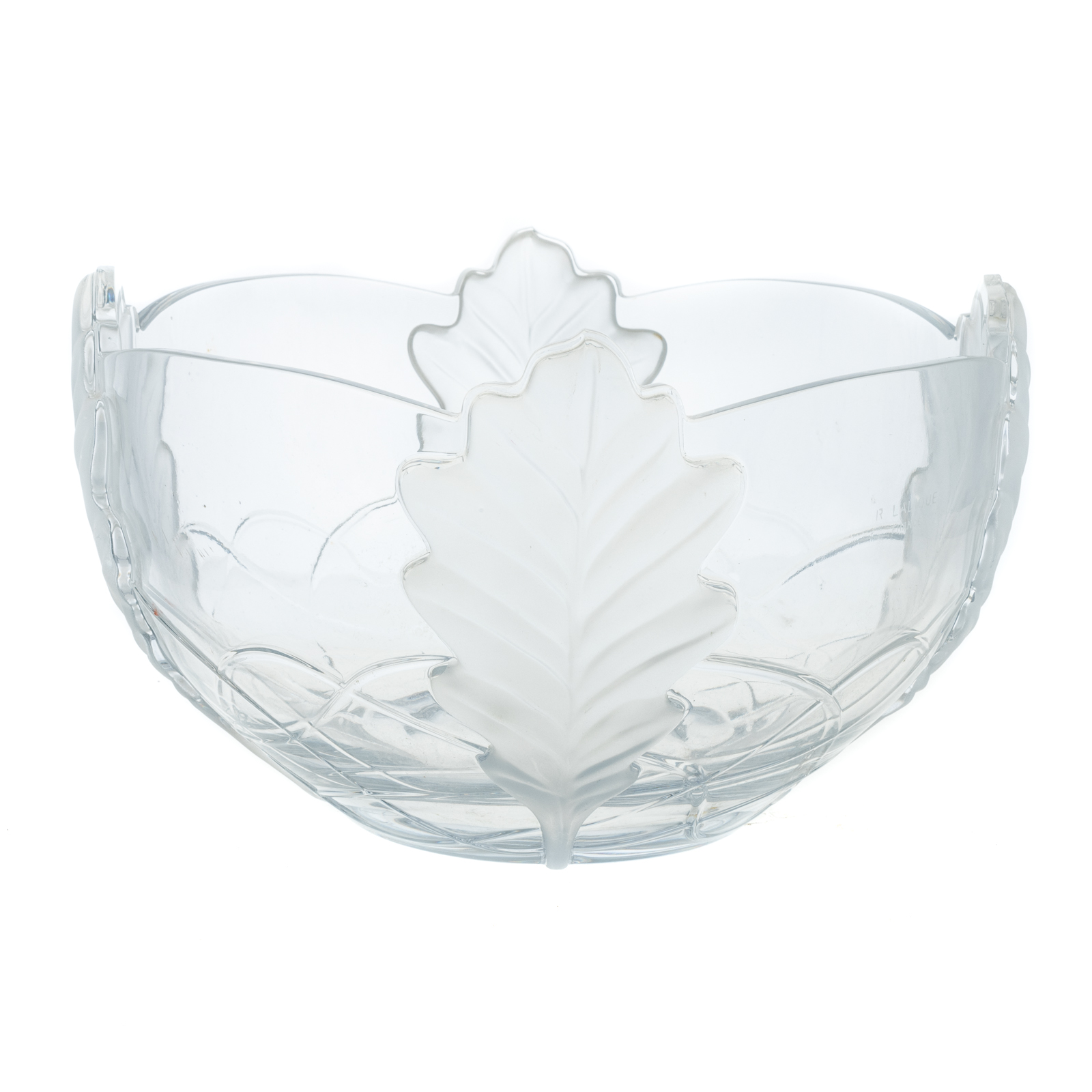 FRENCH CRYSTAL BOWL, MARKED LALIQUE