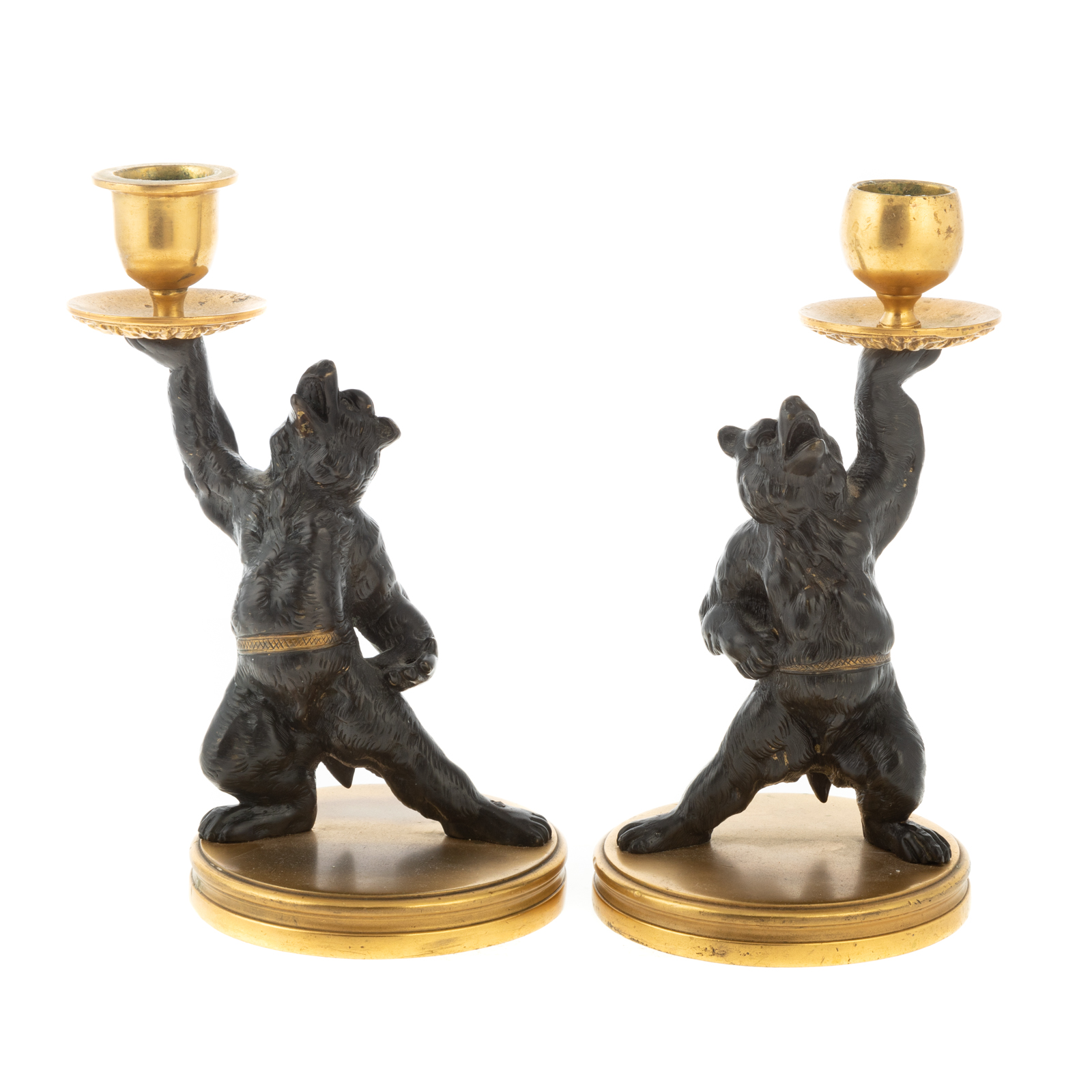 A PAIR OF CONTINENTAL BRONZE FIGURAL 36ab3f