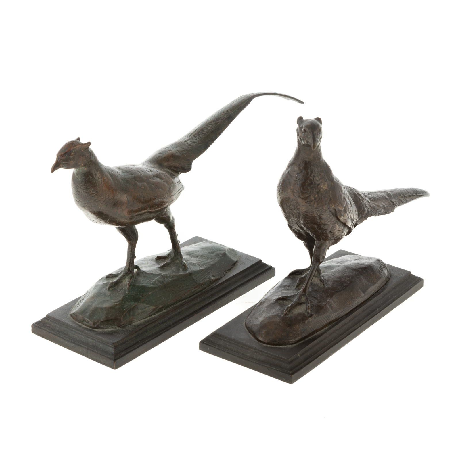 AFTER ANTOINE LOUIS BARYE. TWO PHEASANTS,