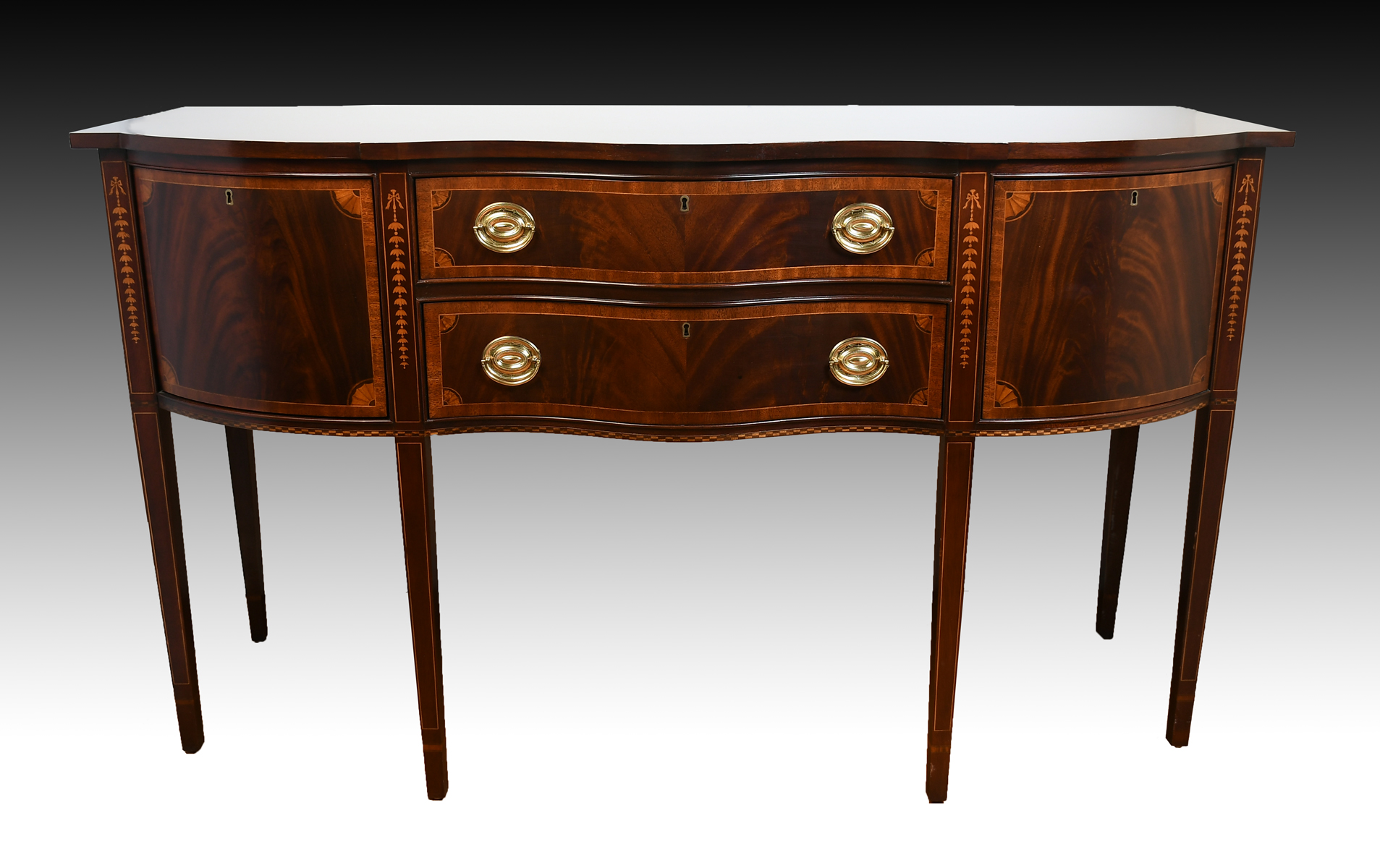 MAHOGANY HEPPLEWHITE STYLE SIDEBOARD: