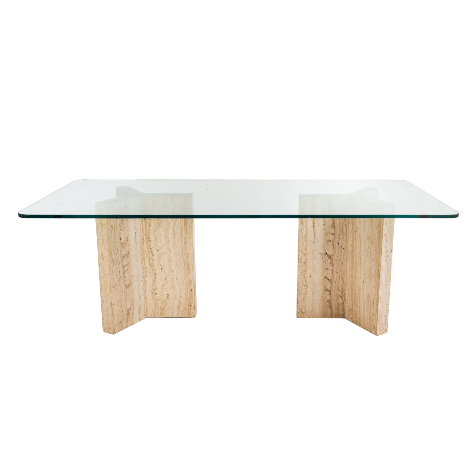 LARGE CONTEMPORARY GLASS TOP TABLE 36ac53
