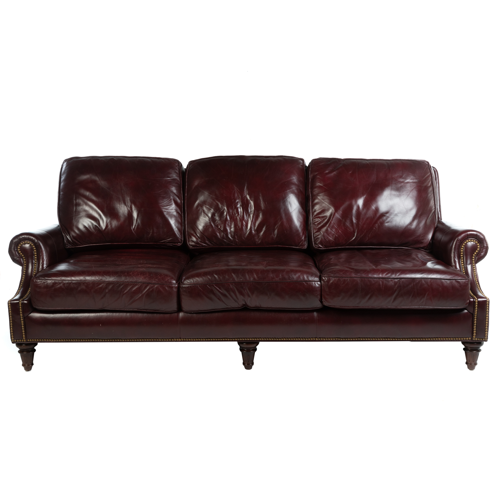 HANCOCK MOORE LEATHER THREE CUSHION 36ac61