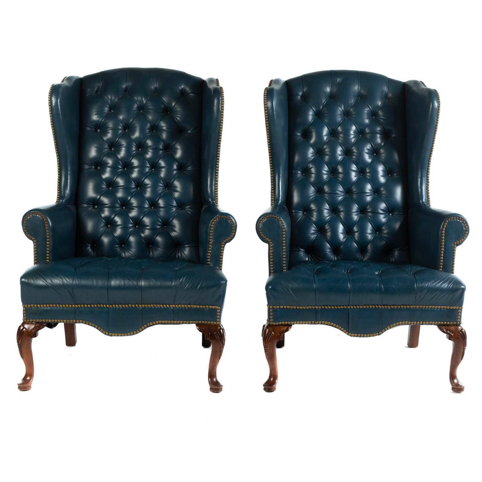 A PAIR OF CLASSIC LEATHER TUFTED