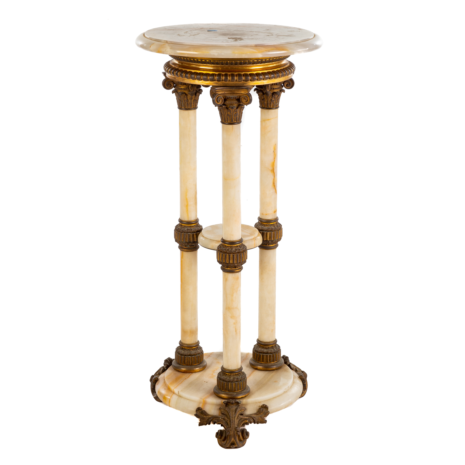 ITALIAN BRONZE ONYX PEDESTAL 36ac80