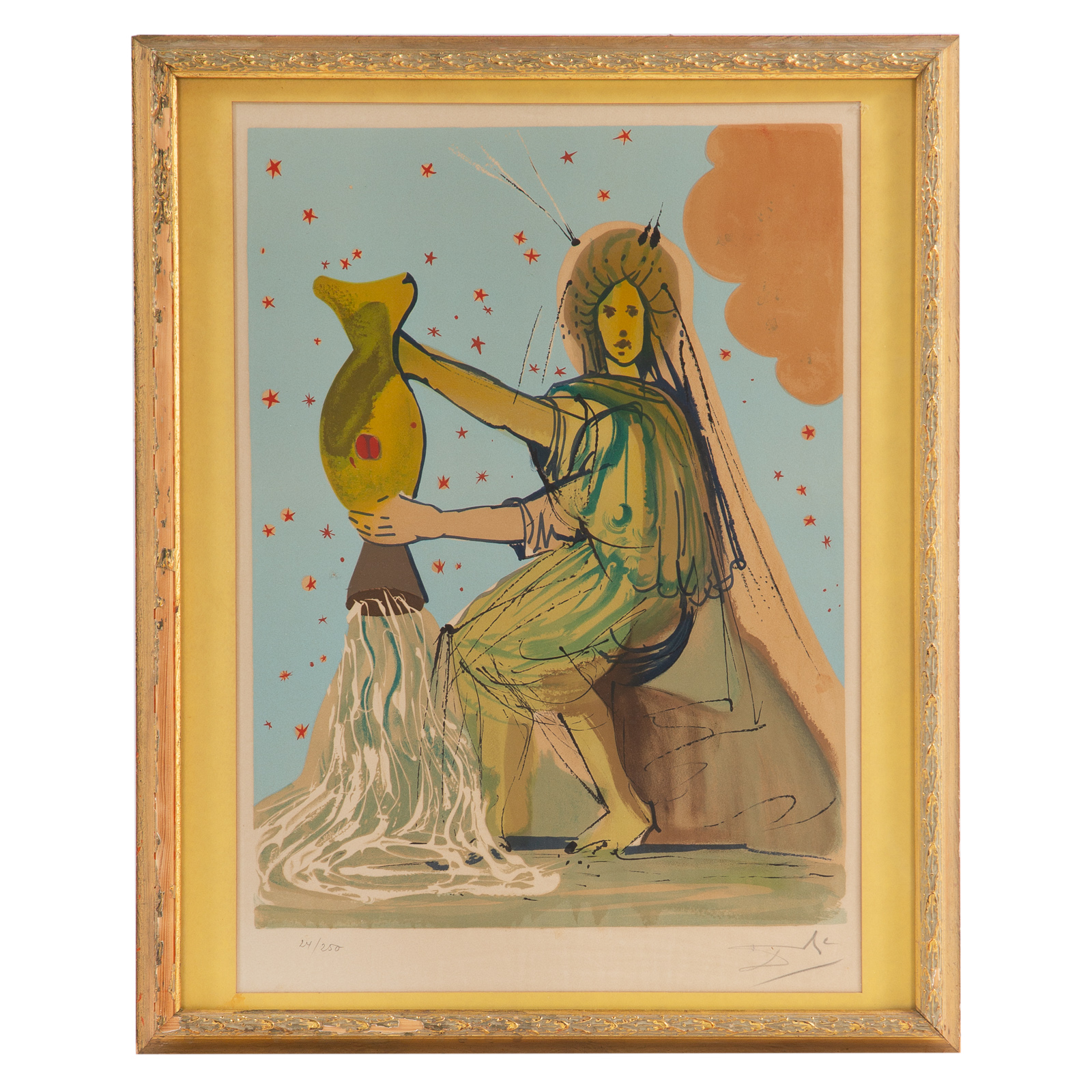 SALVADOR DALI AQUARIUS LITHOGRAPH 36ace6