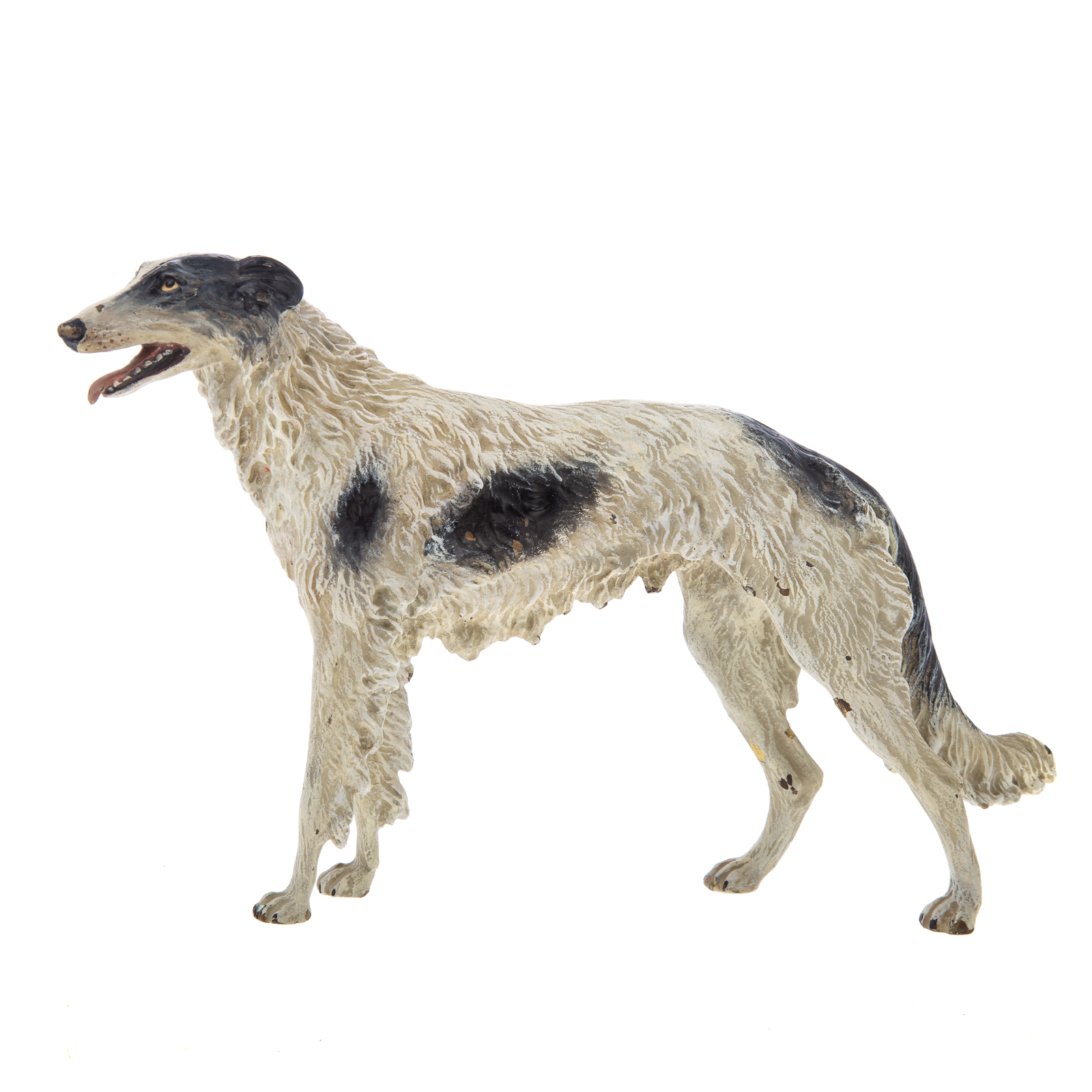 FRANZ BERGMAN COLD PAINTED BRONZE BORZOI