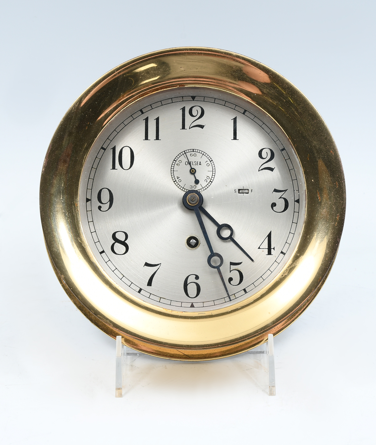 BRASS CHELSEA SHIPS CLOCK: Serial #790952,