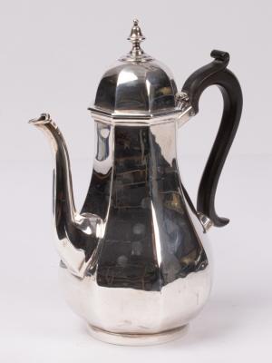 A silver coffee pot, Goldsmiths and