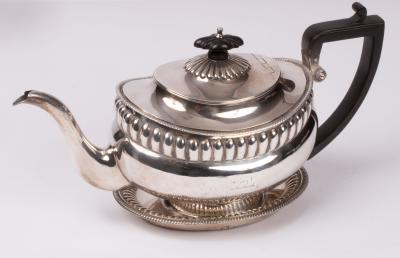 A George III silver teapot and 36add2