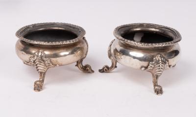 A near pair of George III silver