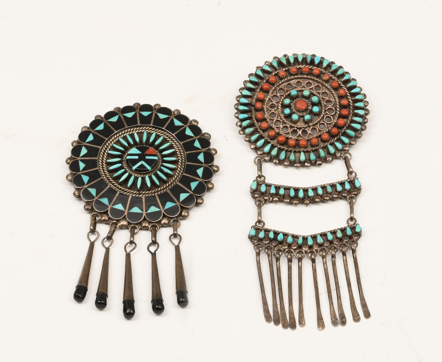 2 NATIVE AMERICAN STERLING TURQUOISE 36ae22