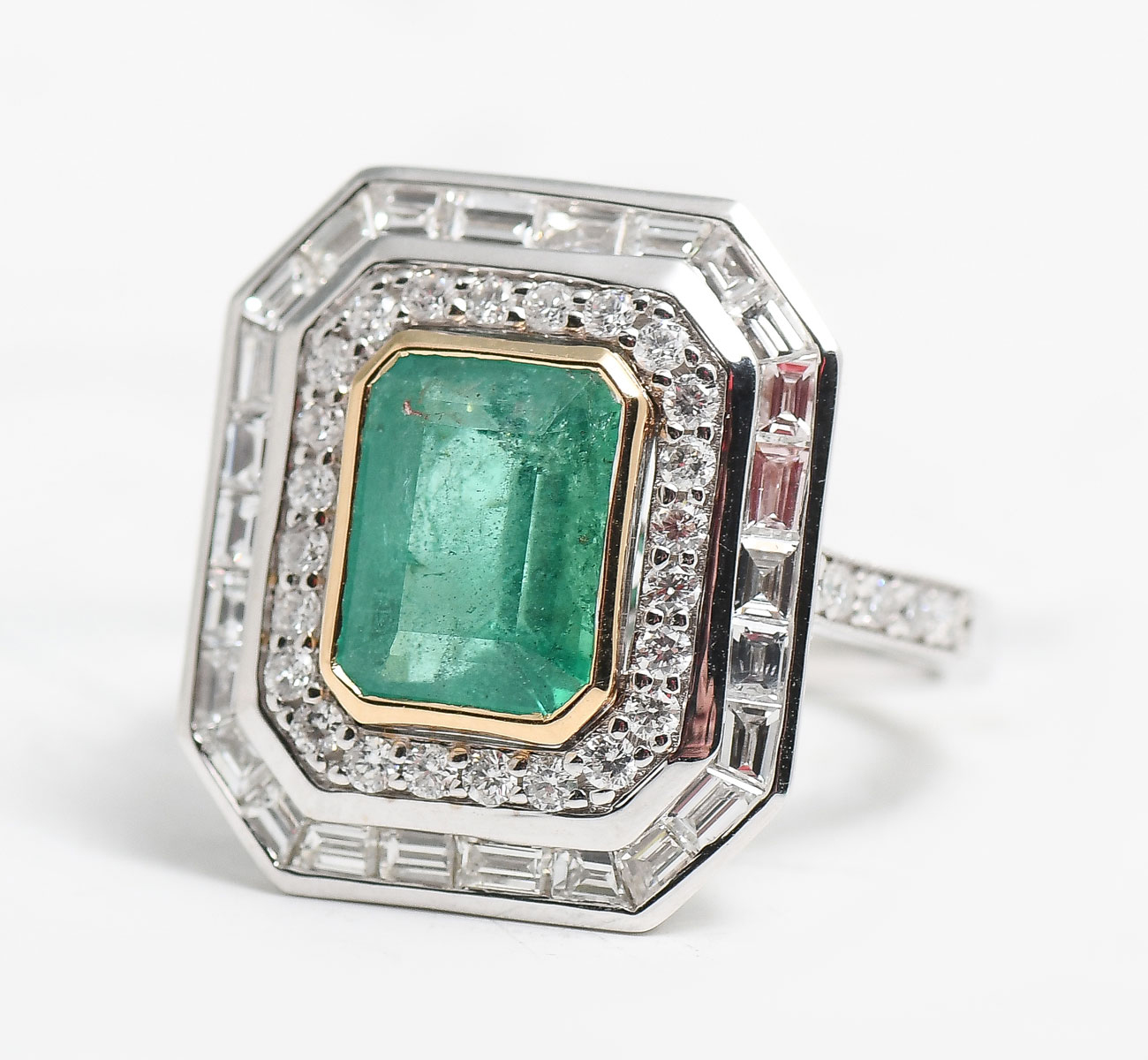 18K OSCAR FRIEDMAN EMERALD DIAMOND 36ae2c