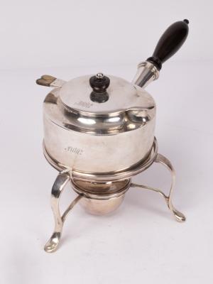 An Anglo Indian silver curry pan 36ae2d