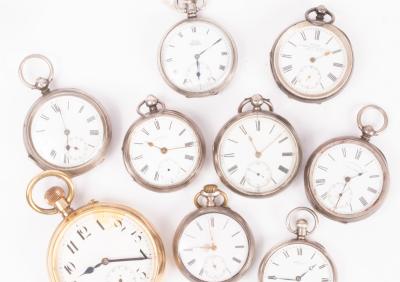 A large gilt metal pocket watch