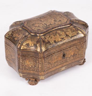 A Chinese export gilt lacquered 36aef3