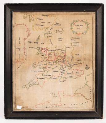 A needlework map Mary Birch 1782  36af48