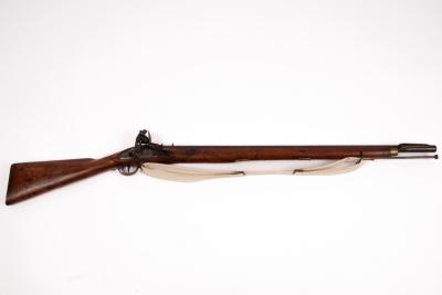 A rifle with associated flintlock, inscribed