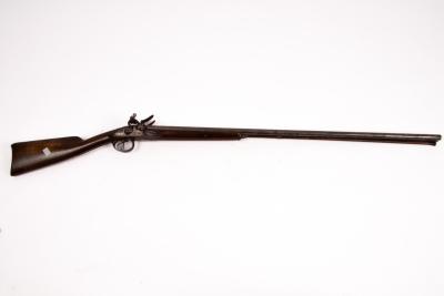 A German double-barrel flintlock muzzle