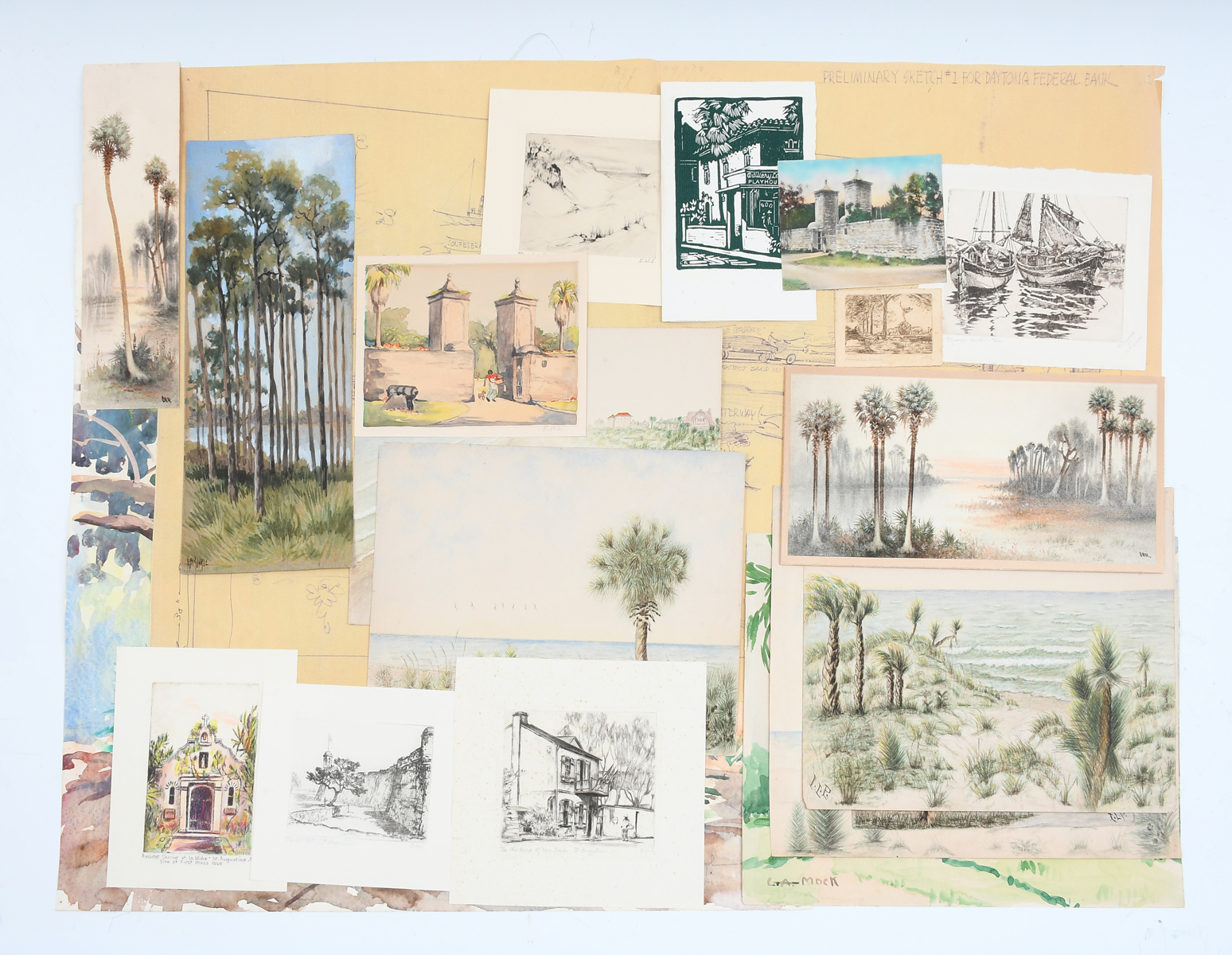 TWENTY PIECE FLORIDA ARTWORK LOT: