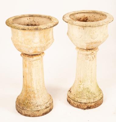 A pair of cast iron garden vases 36aff3