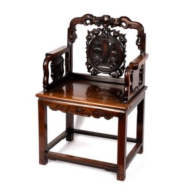A Chinese carved hardwood throne